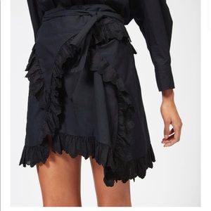pre owned Etoile black wrap skirt